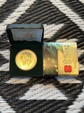2003 1 Troy Oz Silver Maple Leaf Coloured Coin